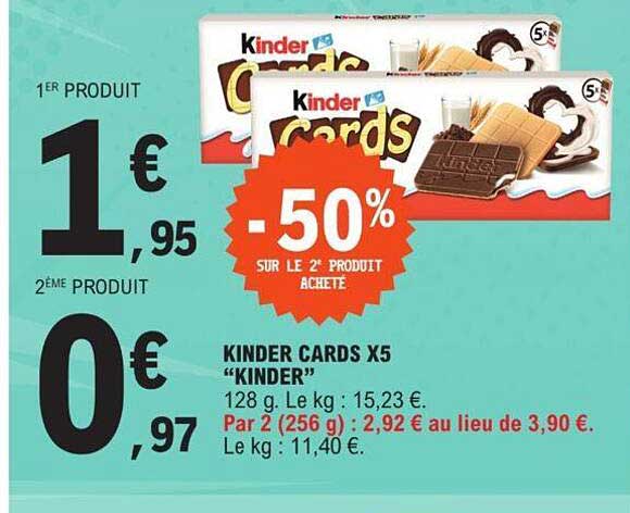 Kinder Cards X5 "kinder"