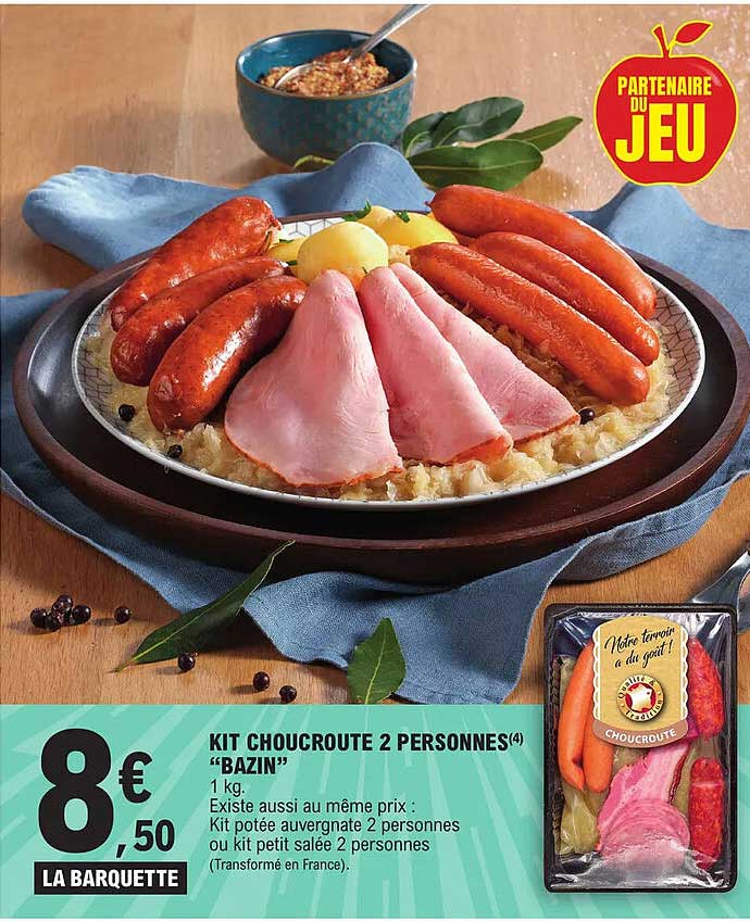 kit choucroute 2 personnes "bazin"