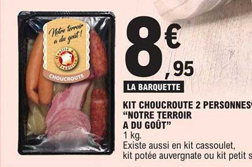 kit choucroute 2 personnes "notre terroir a du goût"