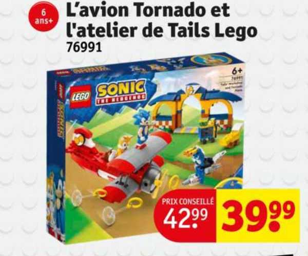 L'avion Tornado Et L'atelier De Tails Lego
