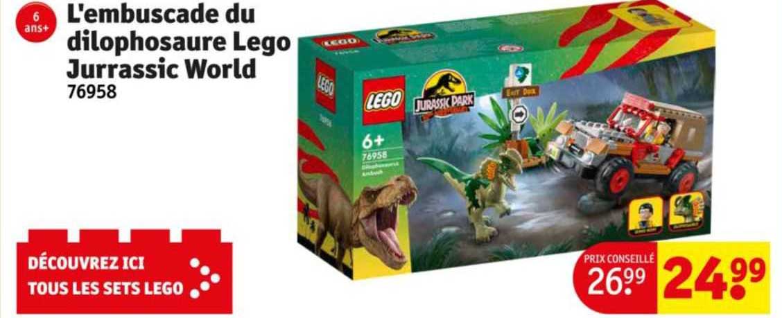 l'embuscade du dilophosaure lego jurrassic world