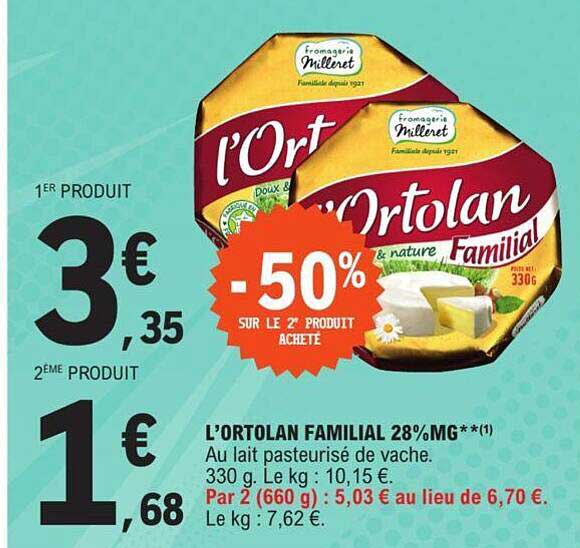 L'ortolan Familial 28%mg