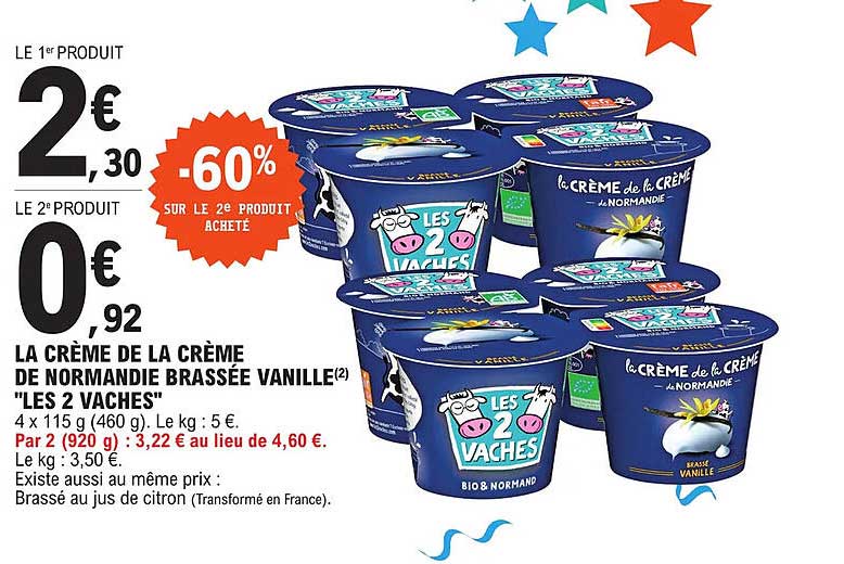 la crème de la crème de normandie brassée vanille "les 2 vaches"