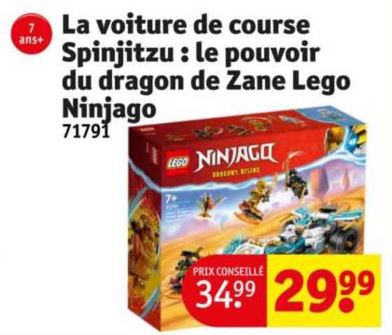la voiture de course spinjitzu : le pouvoir du dragon de zane lego ninjago