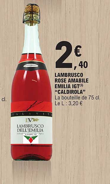 lambrusco rose amabile emilia igt "caldirola"