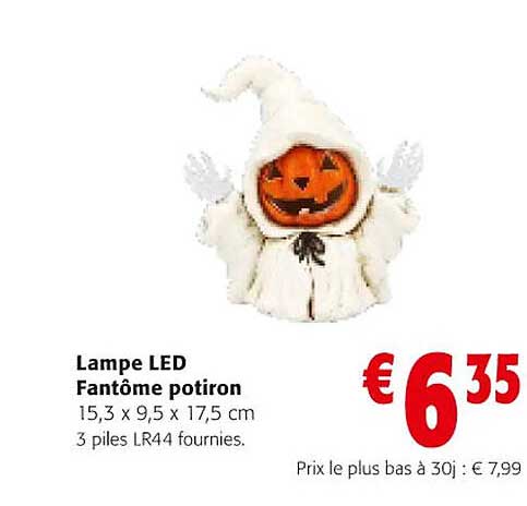 lampe led fantôme potiron