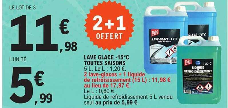 lave glace -15°c toutes saisons