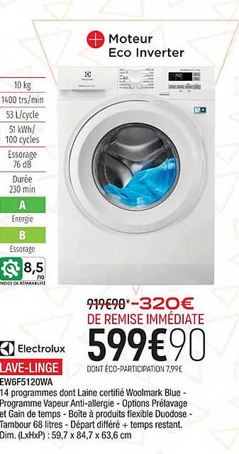 Lave-linge Electrolux