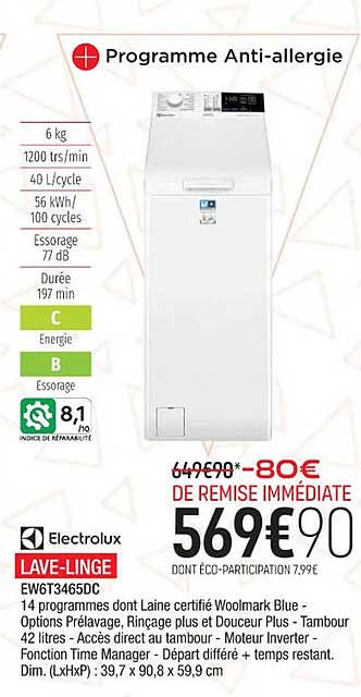 lave-linge electrolux