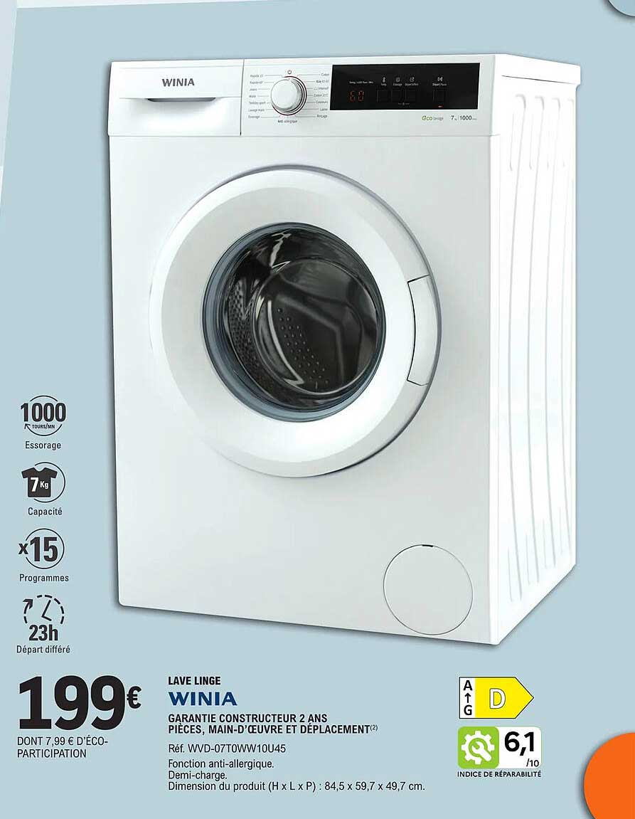 lave linge winia