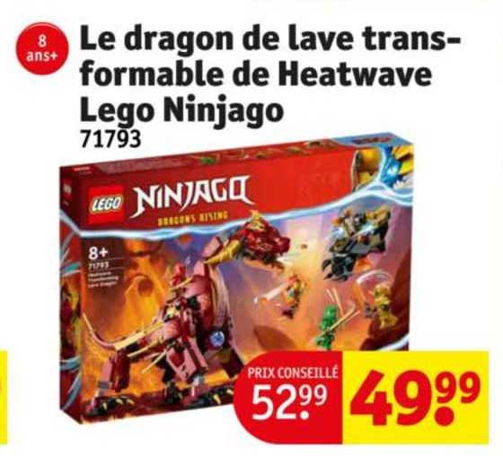 le dragon de lave transformable de heatwave lego ninjago