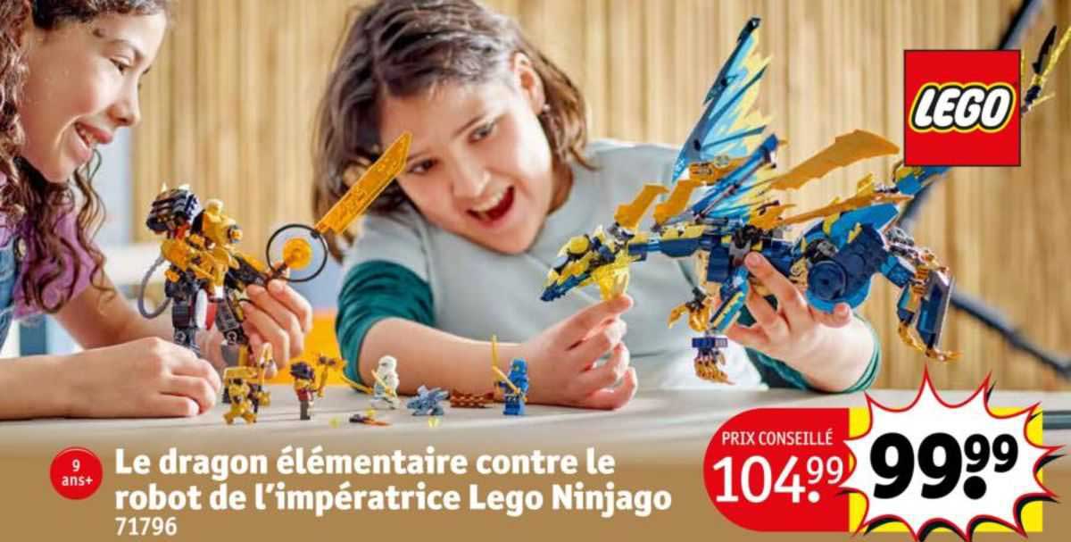 le dragon élémentaire contre le robot de l'impératrice lego ninjago