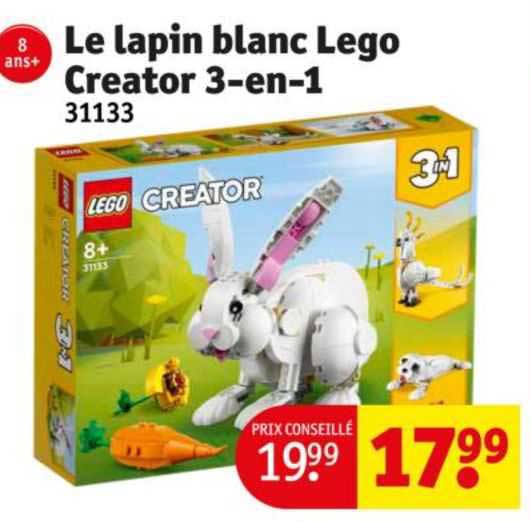 le lapin blanc lego creator 3-en-1