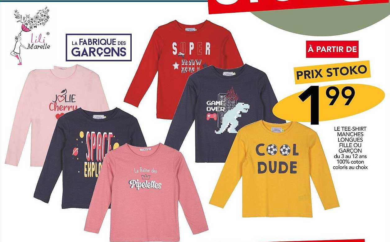 le tee-shirt manches longues fille ou garçon la fabrique des garçons, lili marelle