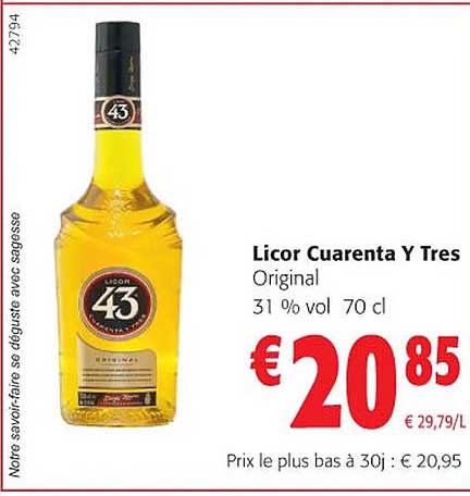 licor cuarenta y tres