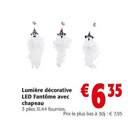 lumière décorative led fantôme avec chapeau