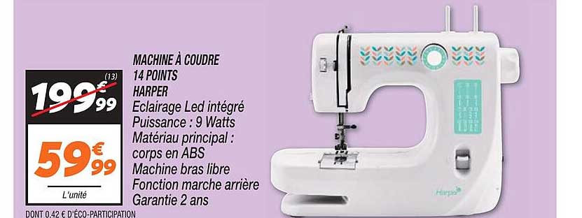 machine à coudre 14 points harper