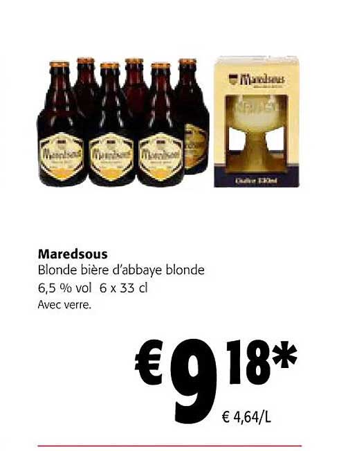 maredsous blonde bière d'abbaye blonde