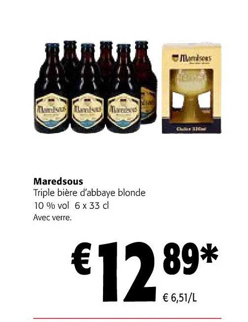 maredsous triple bière d'abbaye blonde