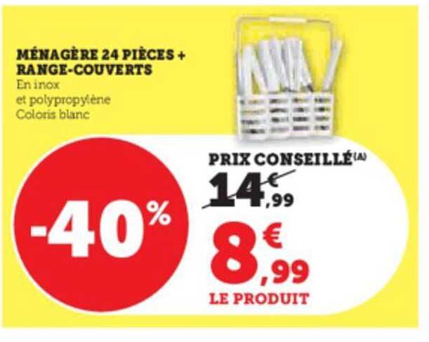 ménagère 24 pièces + range-couverts