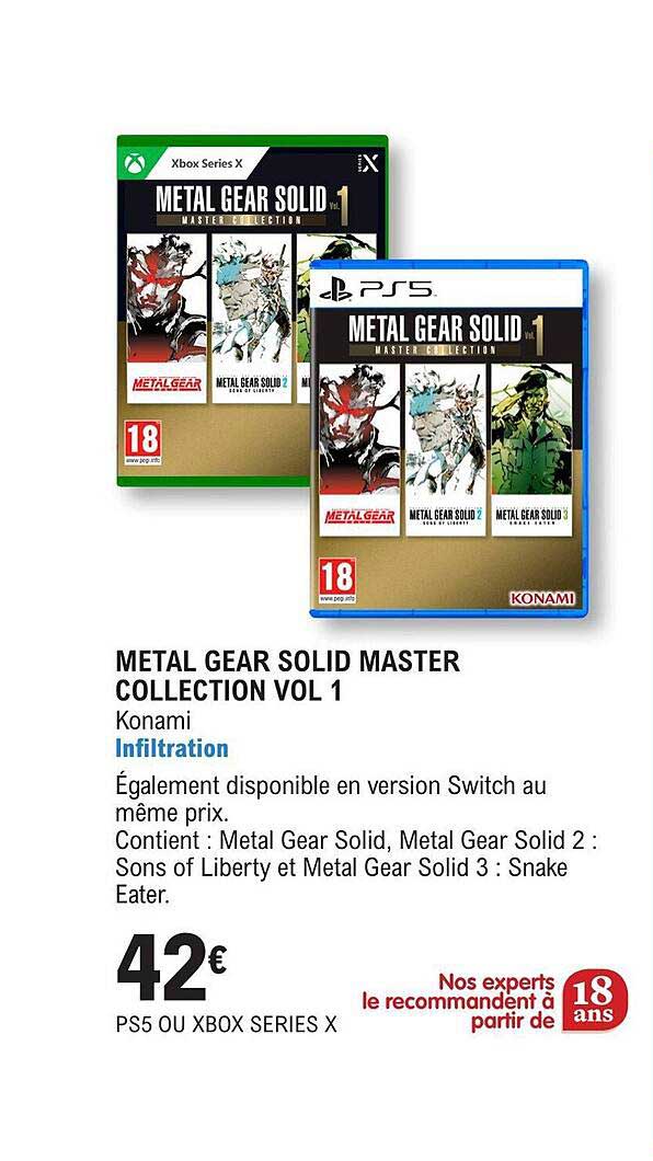 métal gear solid master collection vol 1