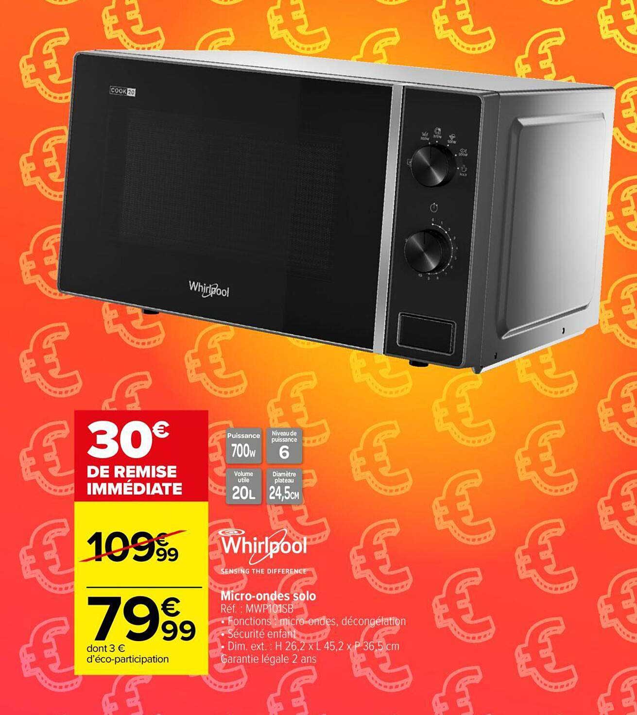micro-ondes solo whirlpool