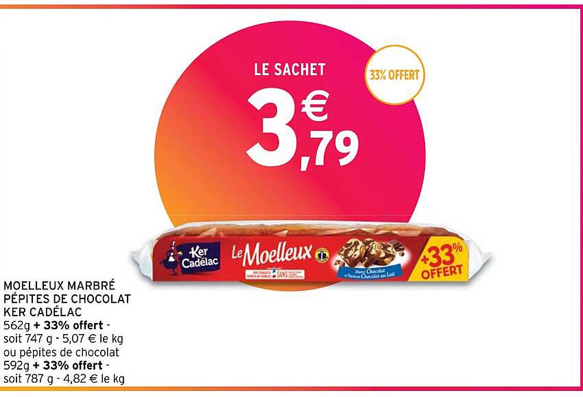 moelleux marbré pépites de chocolat ker cadélac
