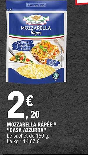 mozzarella râpée "casa azzurra"