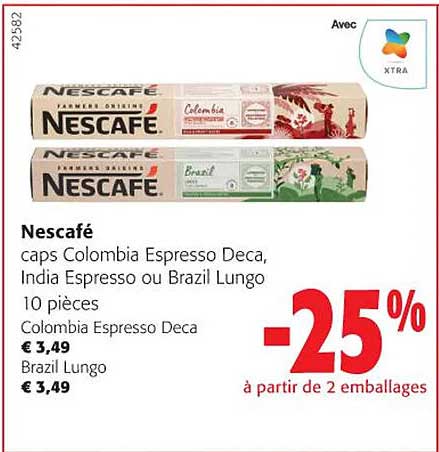 nescafé caps colombia espresso deca, india espresso ou brazil lungo