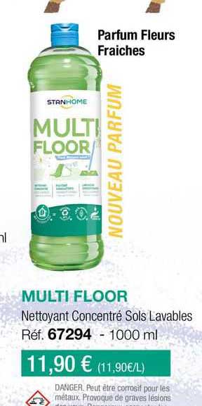 nettoyant concentré sols lavables multi floor