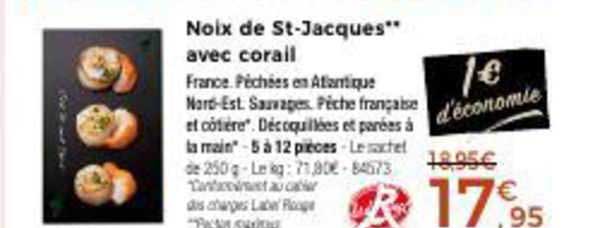 noix de st-Jacques avec corail