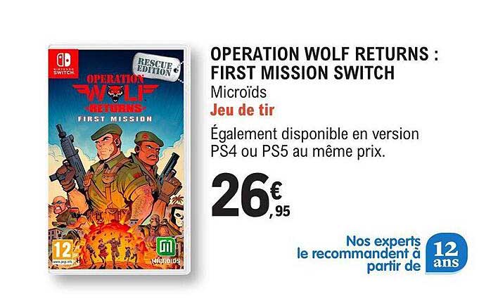 opération wolf returns : first mission switch