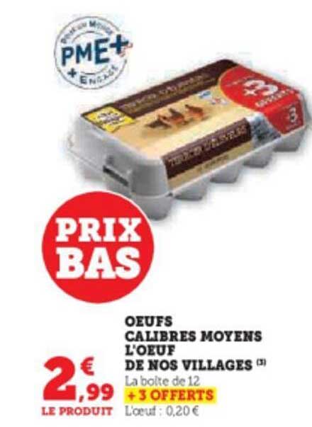 œufs calibres moyens l'œuf de nos villages