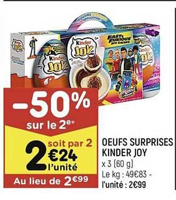 œufs surprises kinder joy