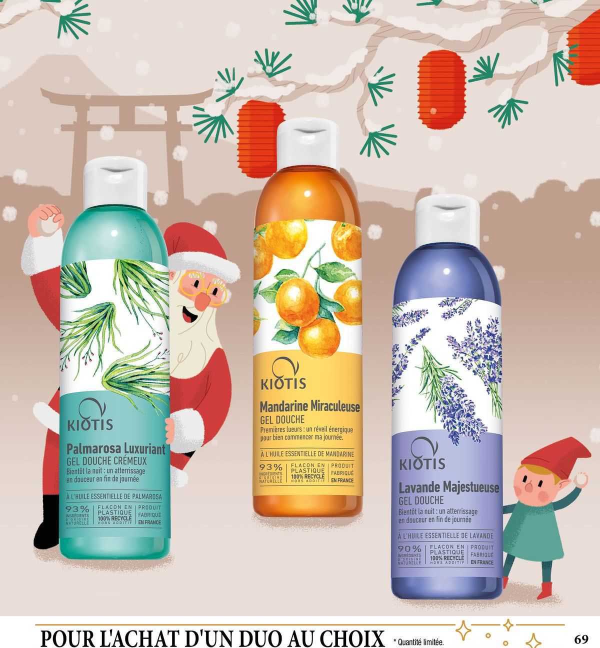 palmarosa luxuriant kiotis, mandarine miraculeuse kiotis, lavande majestueuse kiotis