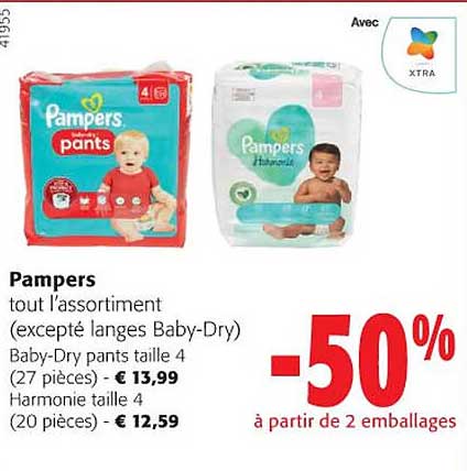 pampers tout l'assortiment