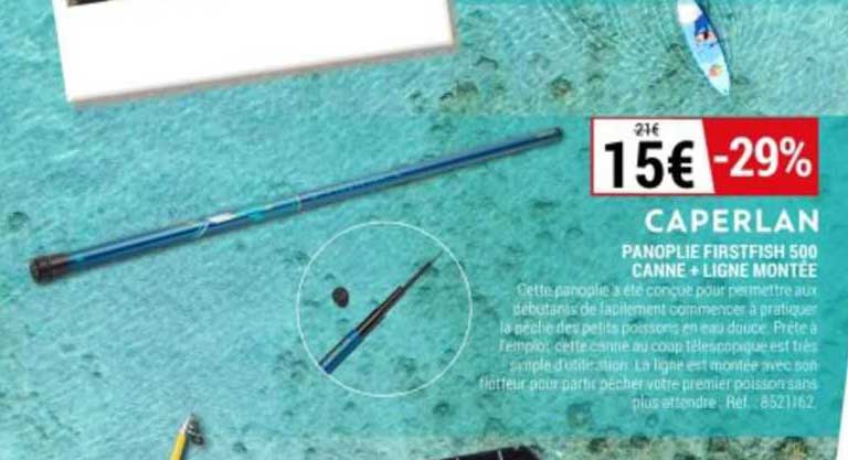 Panoplie Firstfish 500 Canne + Ligne Montée Caperlan