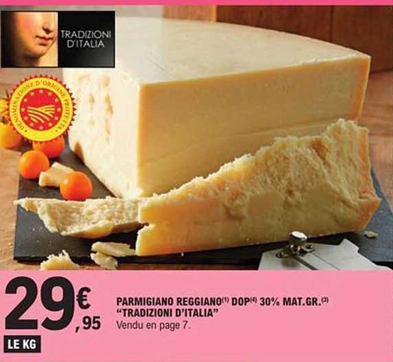 parmigiano reggiano dop 30% mat.gr. "tradizioni d'italia"