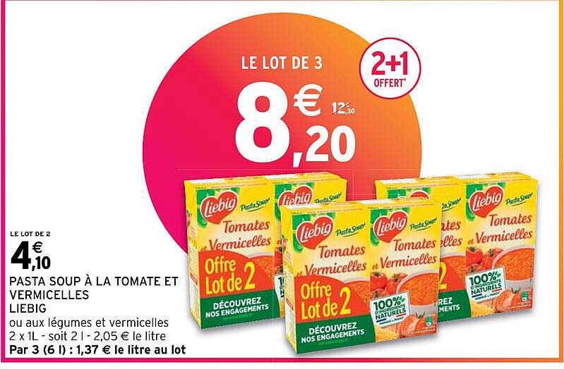 pasta soup à la tomate et vermicelles liebig