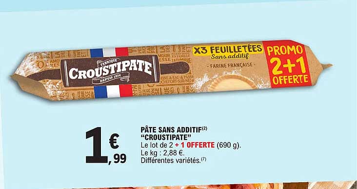 pâte sans additif "croustipate"
