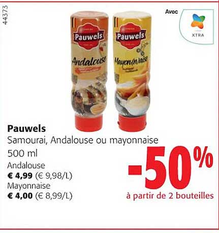 pauwls samourai, andalouse ou mayonnaise