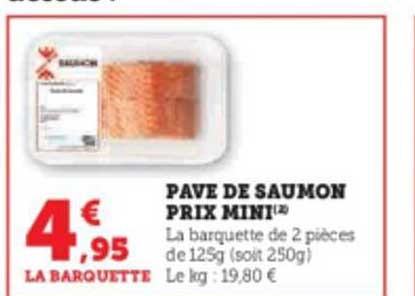 pavé de saumon prix mini