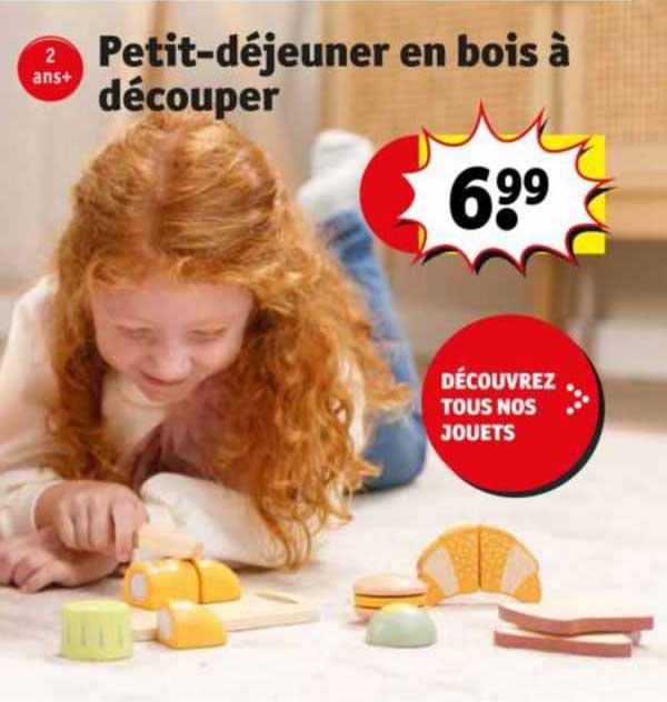 petit-déjeuner en bois à découper