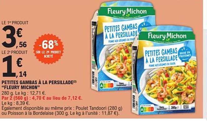 petites gambas à la persillade "fleury michon"