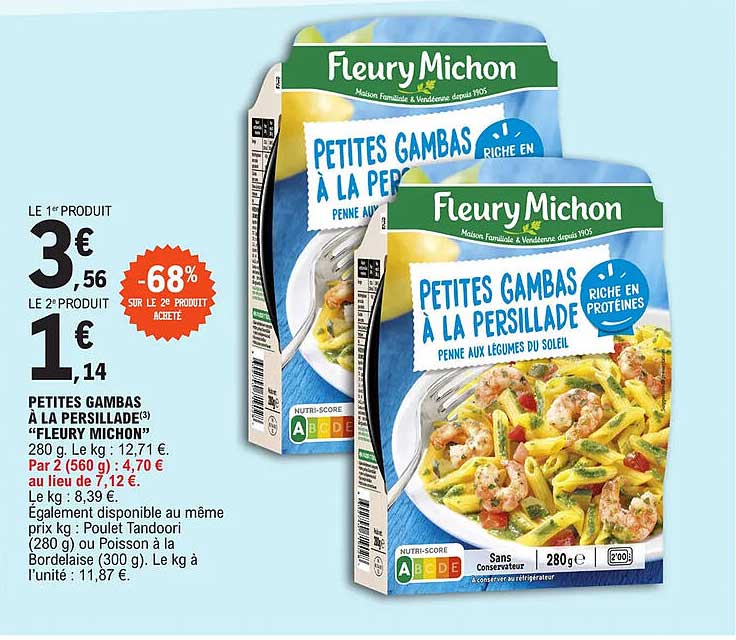 petites gambas à la persillade "fleury michon"