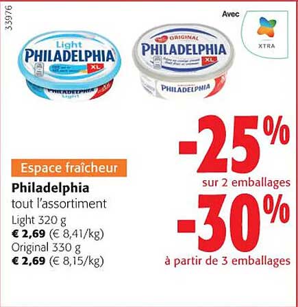 philadelphia tout l'assortiment light