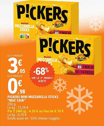 Pickers Mini Mozzarella Sticks "mac Cain"