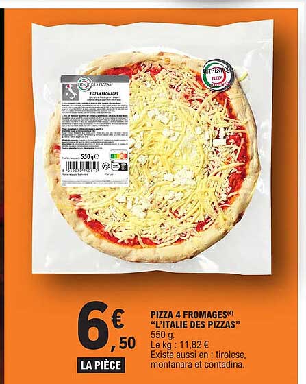pizza 4 fromages "l'italie des pizzas"