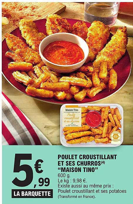 poulet croustillant et ses churros "maison tino"
