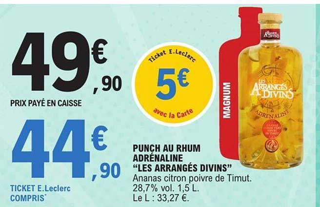 punch au rhum adrénaline "les arrangés divins"